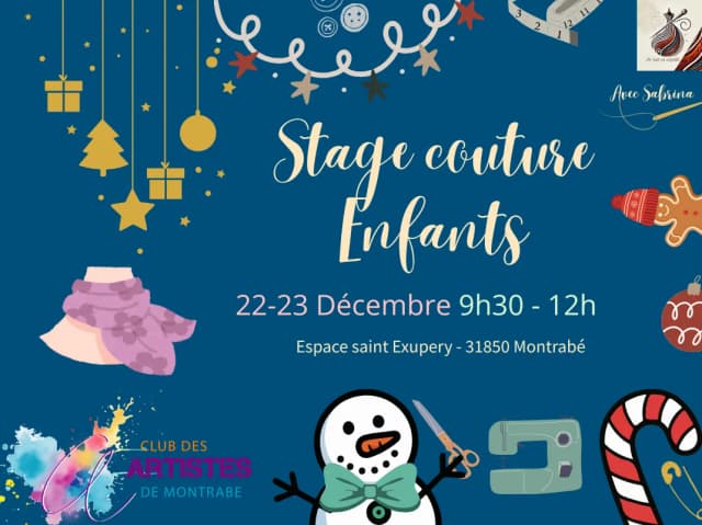 Illustration du đđ§” Stage Couture Enfants â SpĂ©cial NoĂ«l
